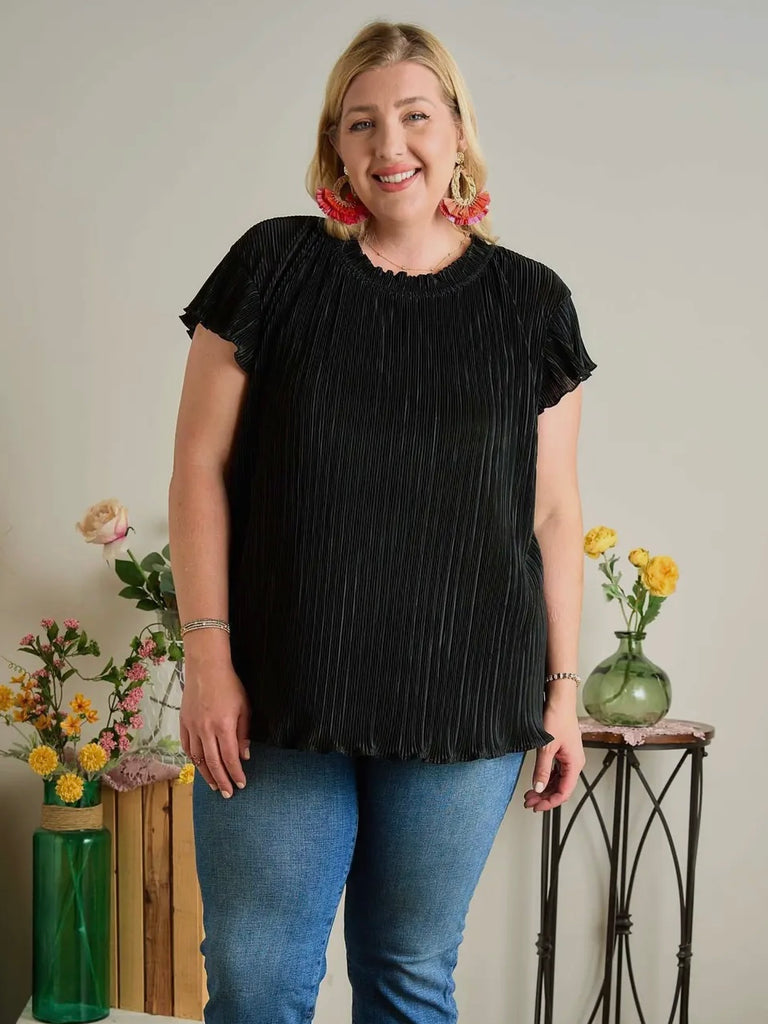 Jane Ruffle Sleeve Blouse - Plus