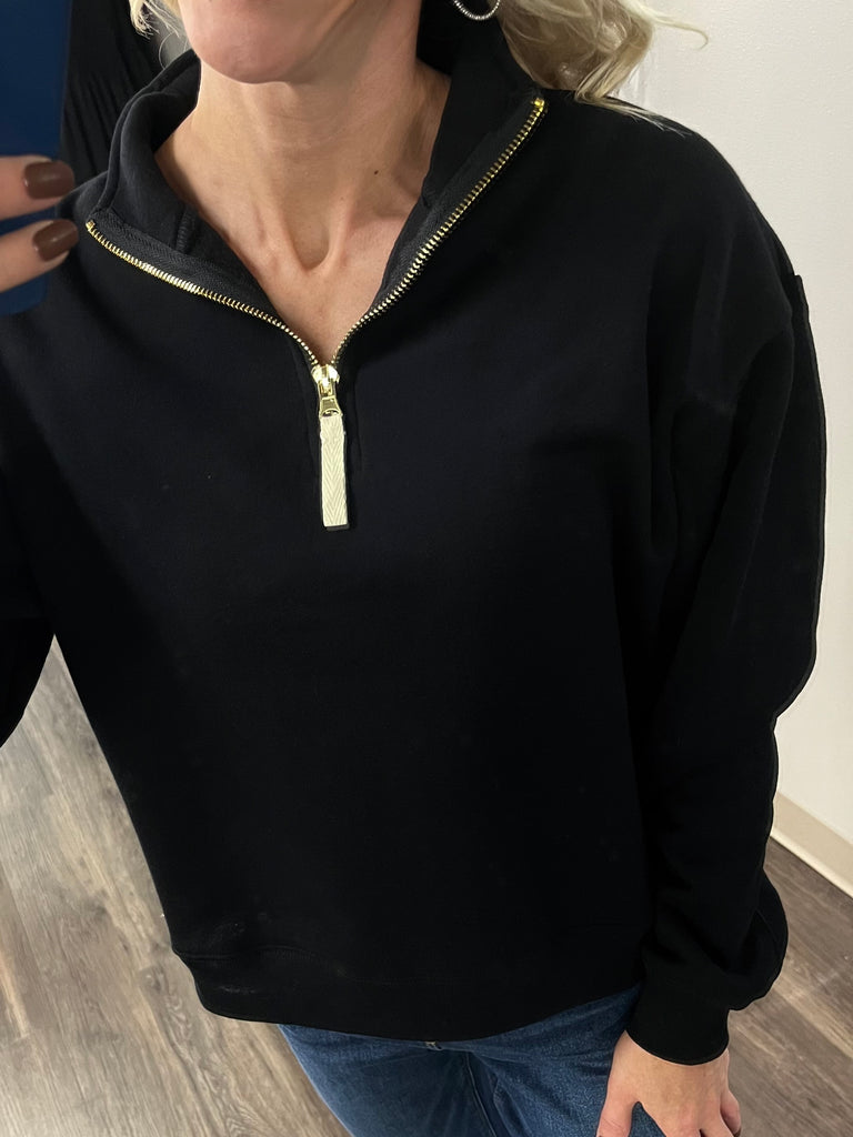 Sam Gold Accent Quarter Zip - Black