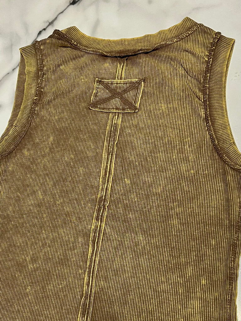 Addie Mineral Wash Tank - Mocha