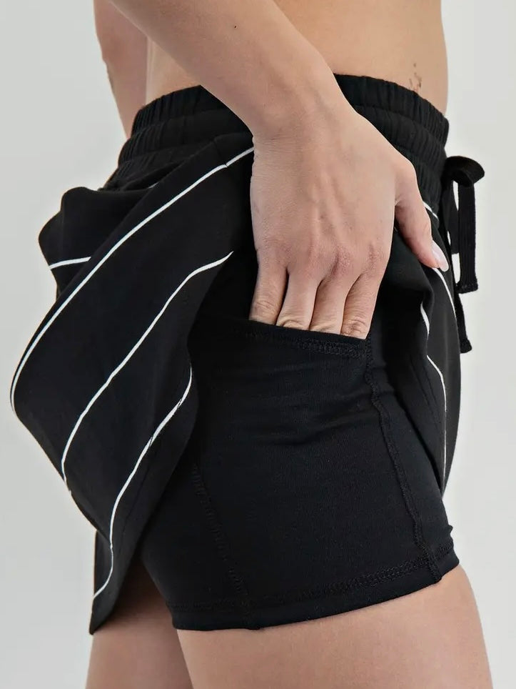 Jo Modal Skort - Black/White