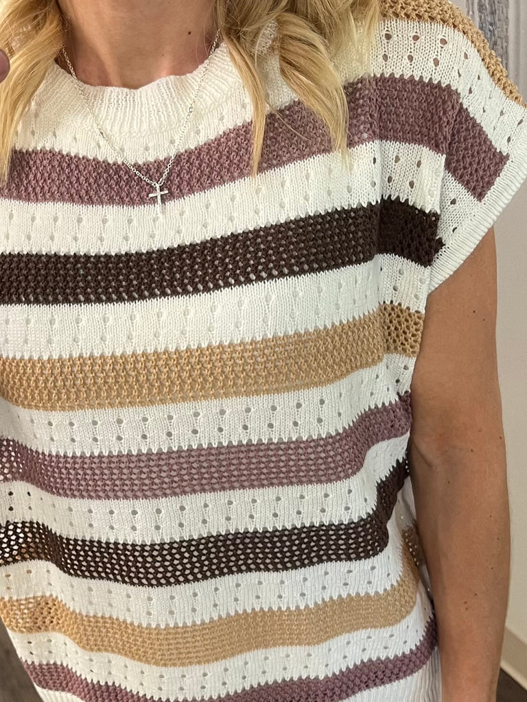 Jessi Knit Top - Plum/Mocha