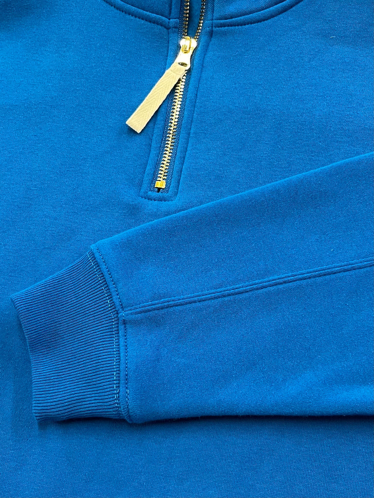 Sam Gold Accent Quarter Zip - Ocean Blue