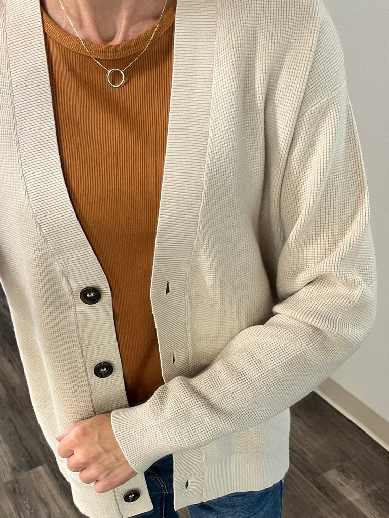 Corinne Knit Cardi - Taupe