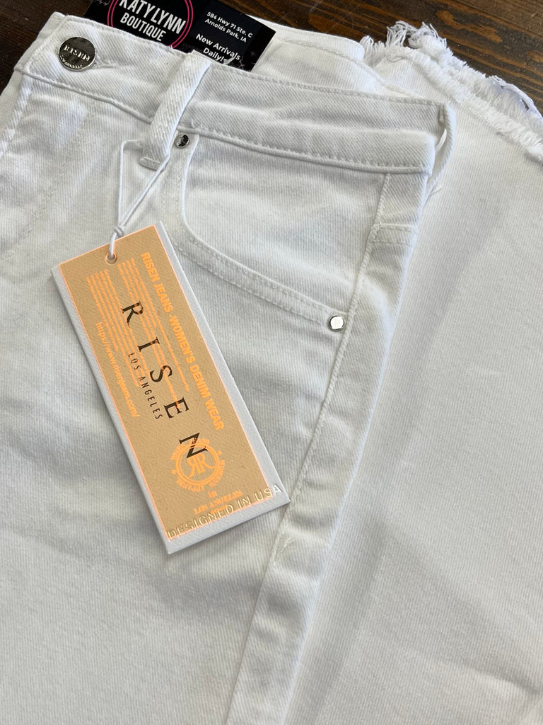 Bethany White Wide Leg Crop Jeans