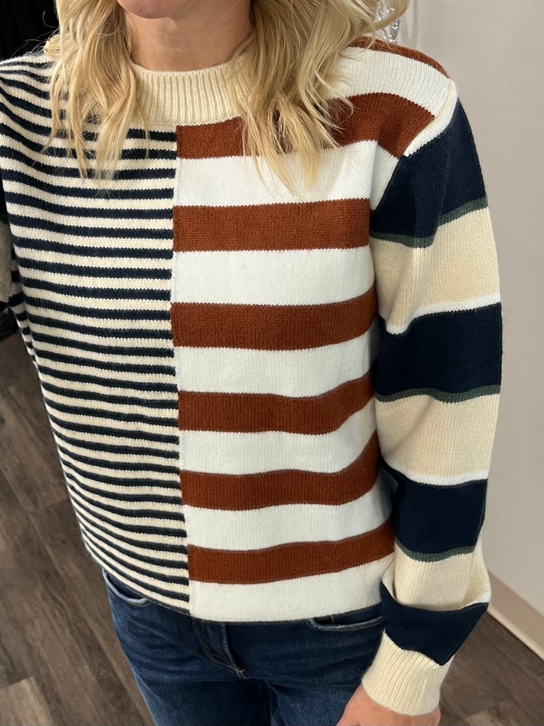 Cassie Mixed Stripe Sweater