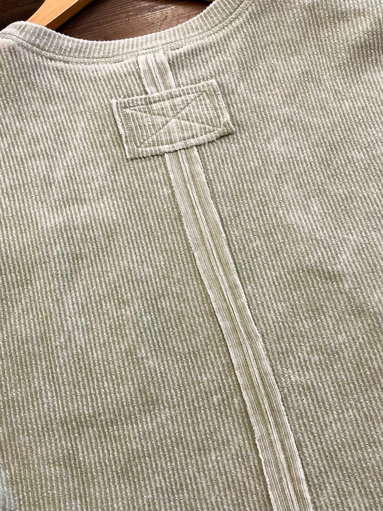 Jayde Rib Long Sleeve w/ Pocket
