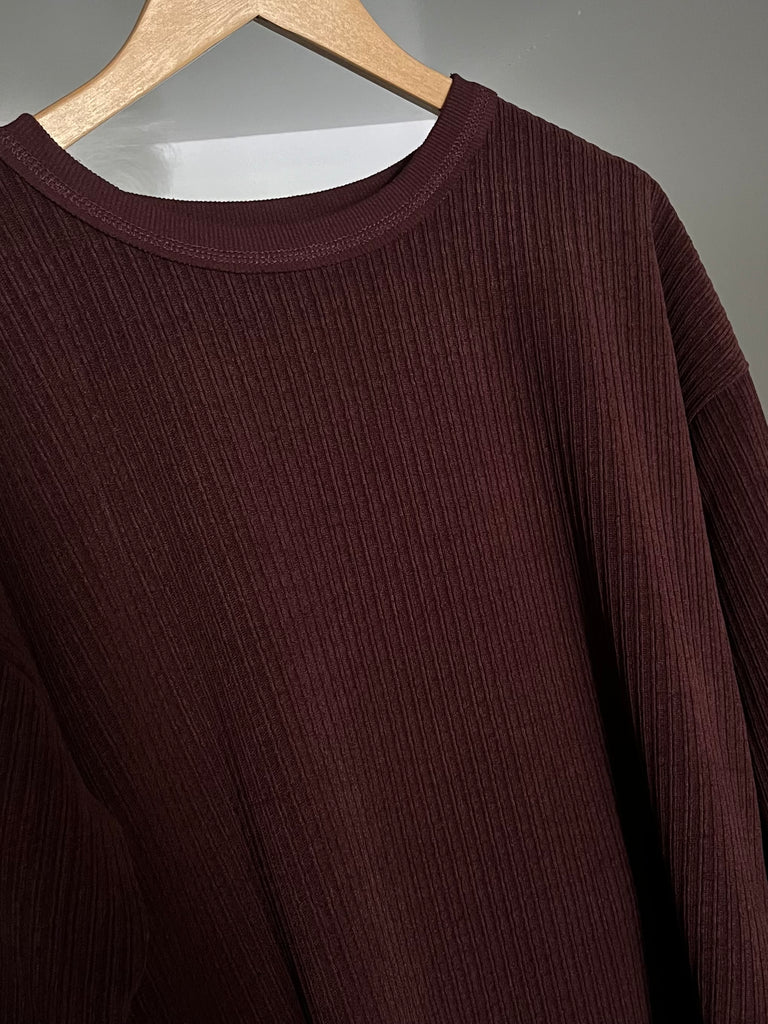 Selma Oversized Crewneck - Deep Burgundy