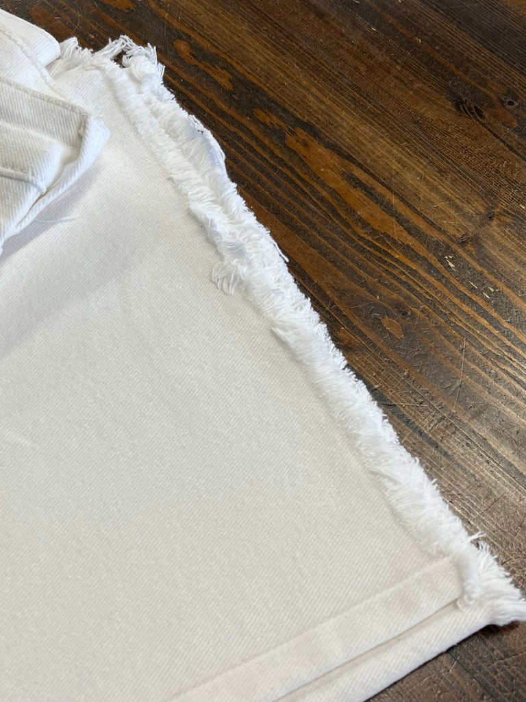 Bethany White Wide Leg Crop Jeans