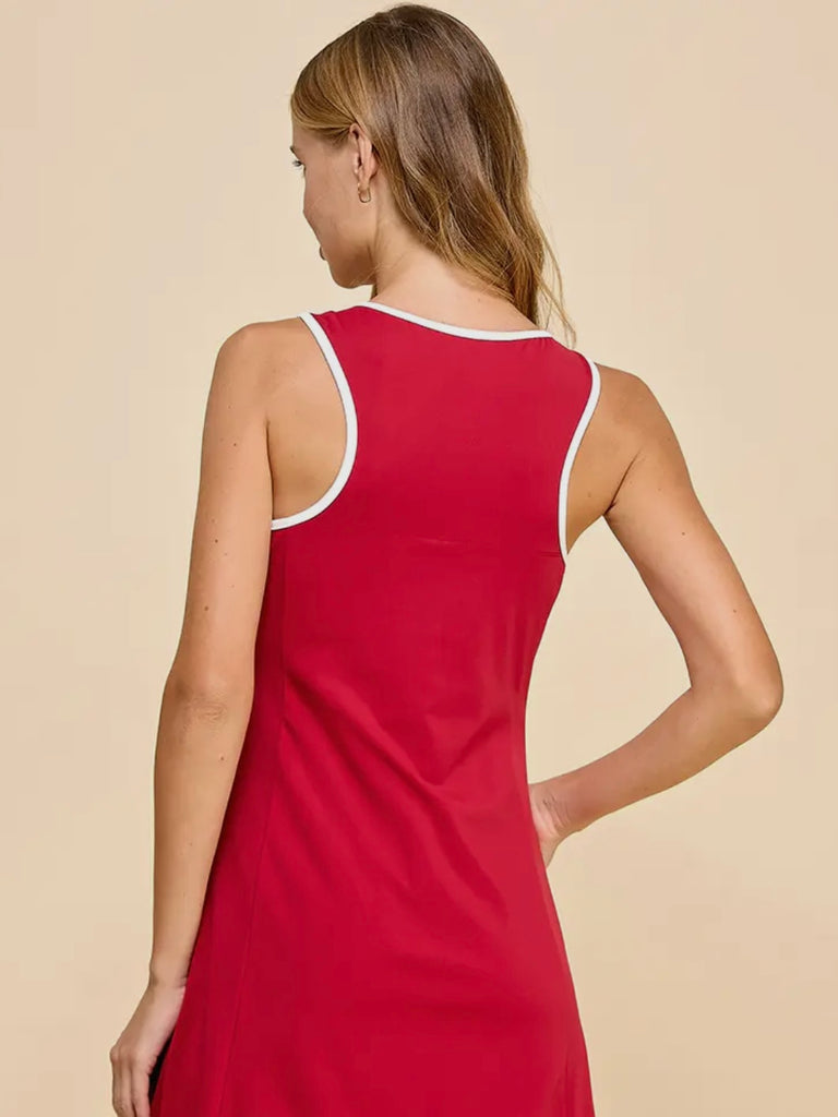 Gretta Athletic Dress - Red