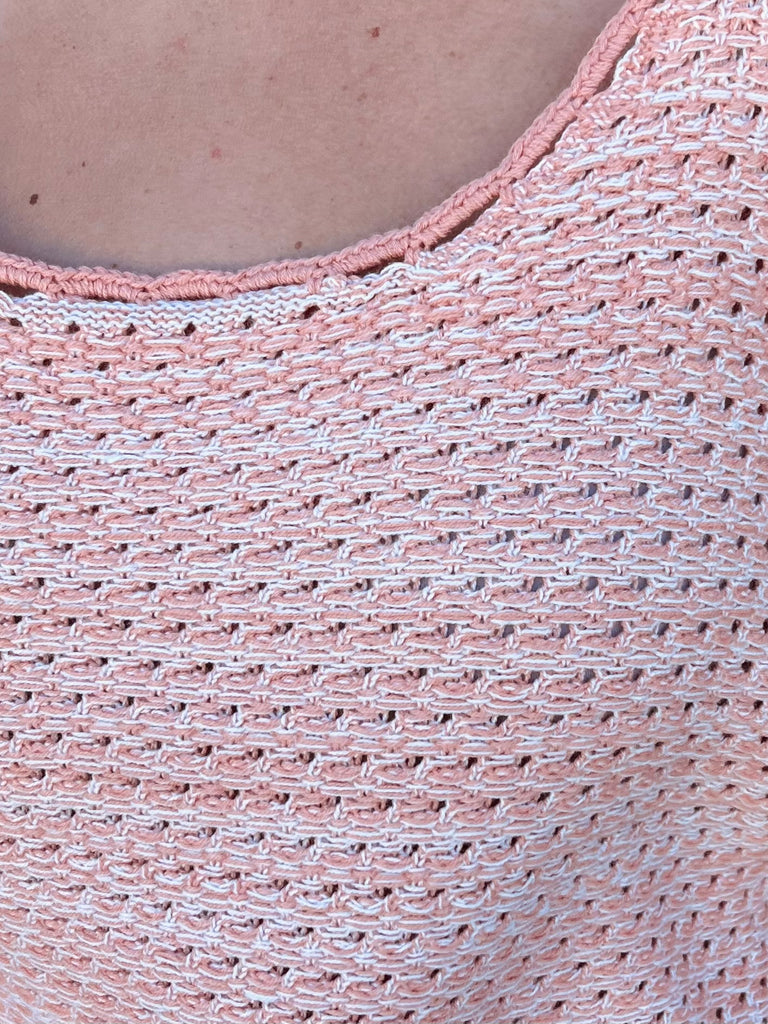 Vaeda Crochet Tank - Peach
