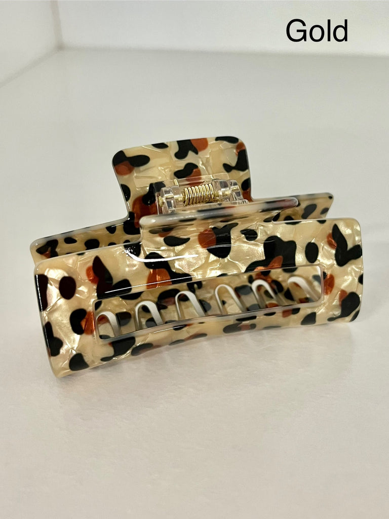 Leopard Print Claw Clips - Multi