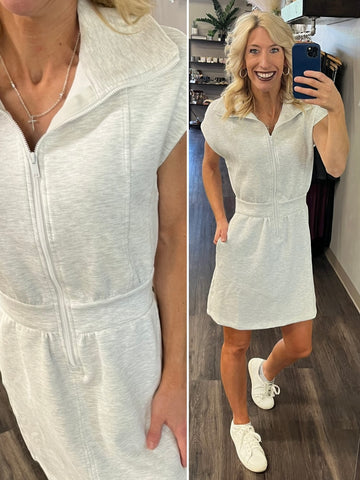 Grace Coral Flutter Sleeve Dress