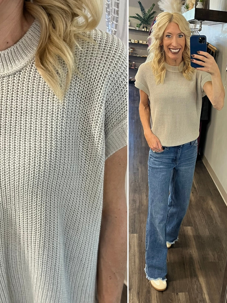 Elodie Knitted Top - Sand