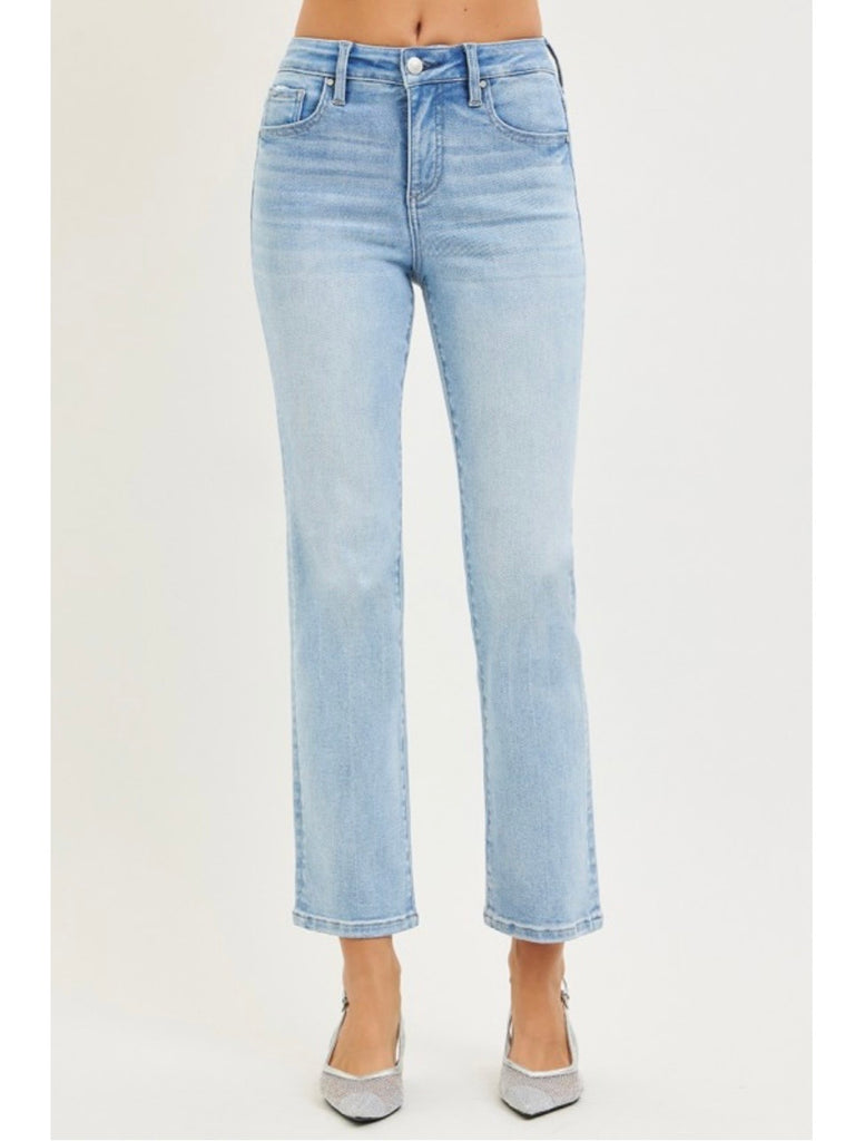 Jackie High-Rise Crop Straight Denim