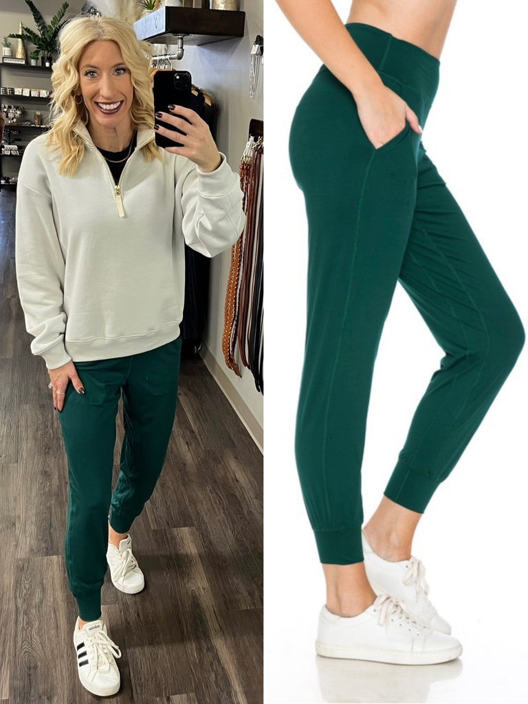 Courtney Best Active Joggers - Evergreen