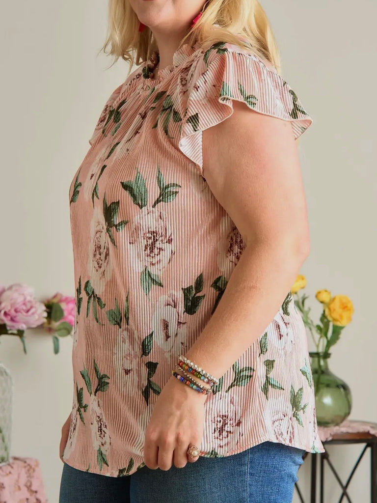 Sandy Floral Blouse - PLUS