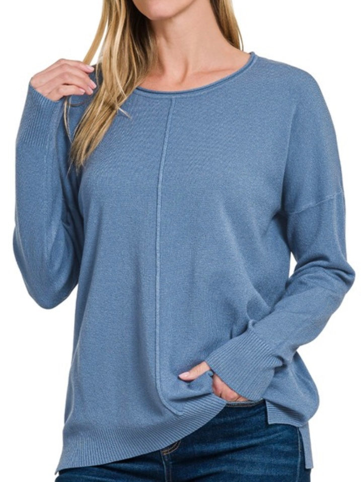 Georgine Center-Seam Center - Dusty Blue