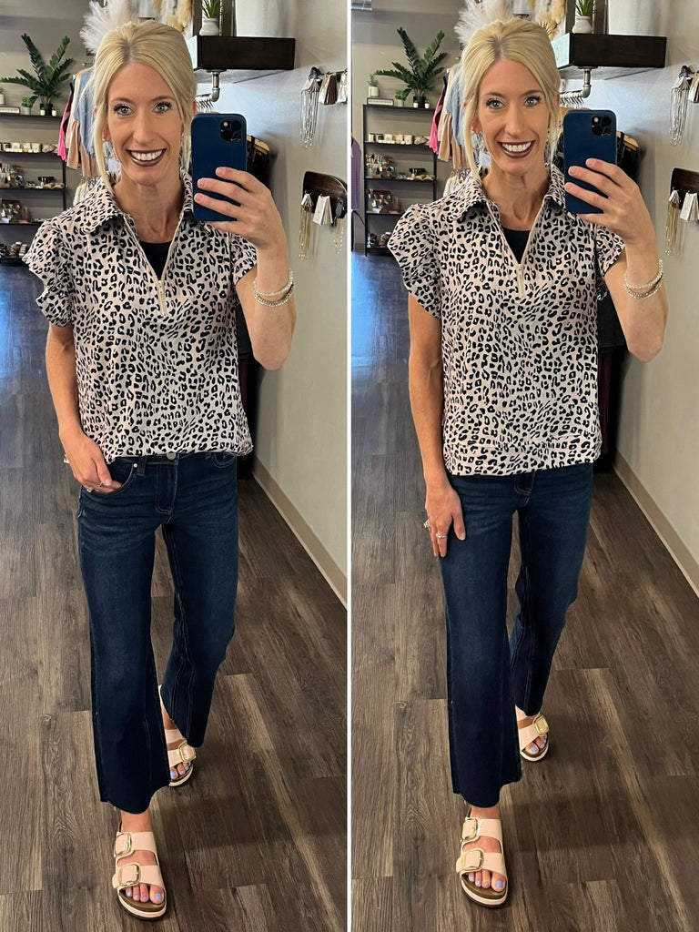 Nicole Ruffled Leopard Set