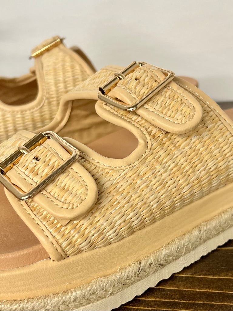Trudi Buckle Sandals - Natural