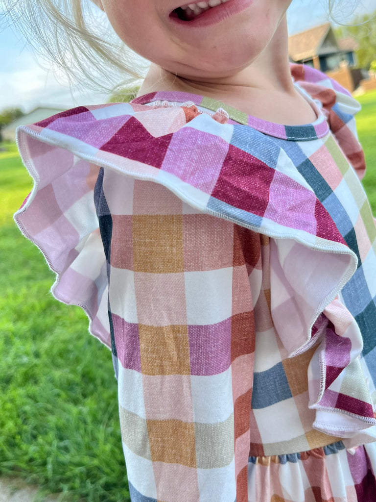 Blake Plaid Ruffle Dress - Kids