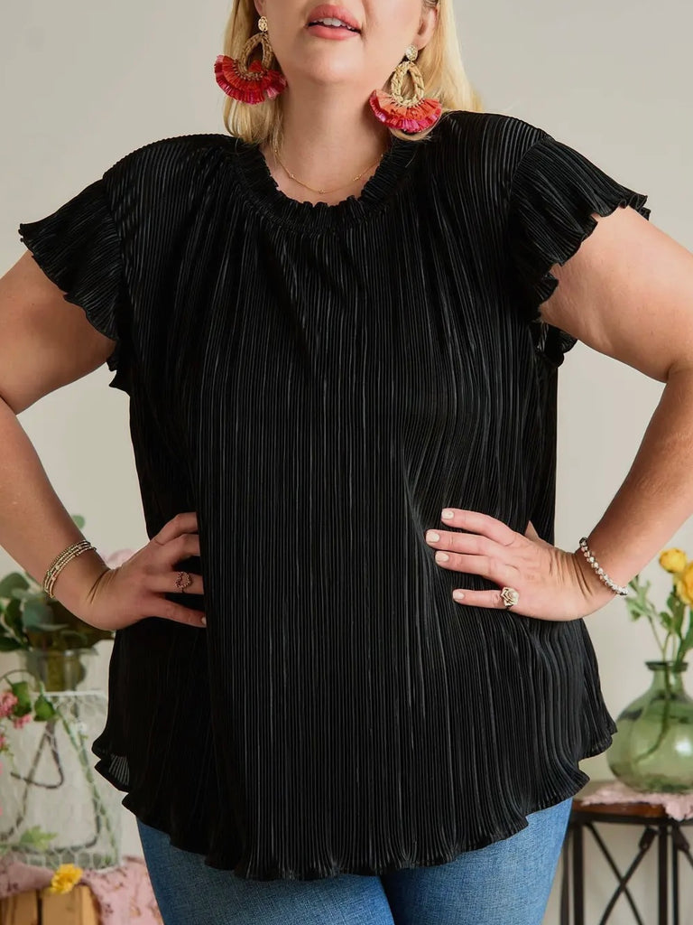 Jane Ruffle Sleeve Blouse - Plus