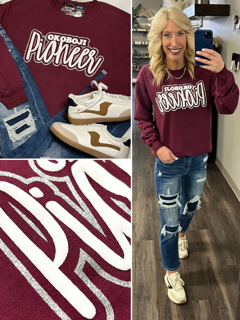 Okoboji Pioneers Glam Crewneck