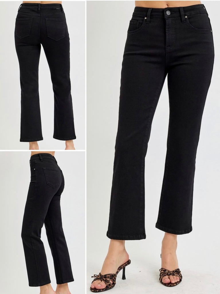 Michelle Black Straight Crops