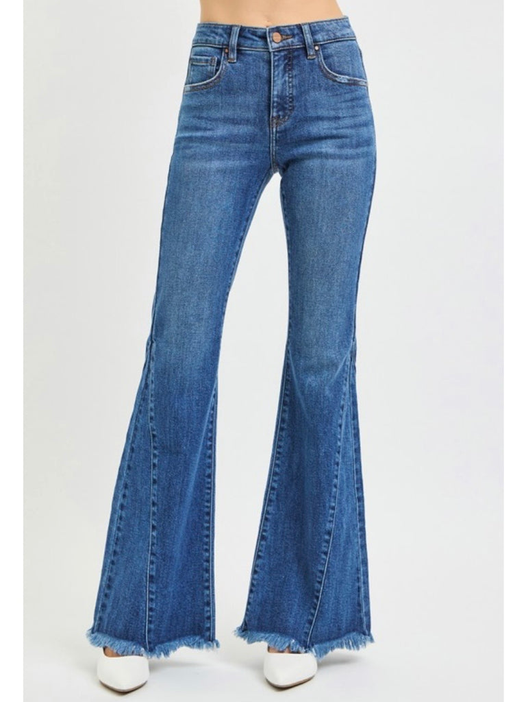 Jaymee Mid-Rise Flare with Seam Detail