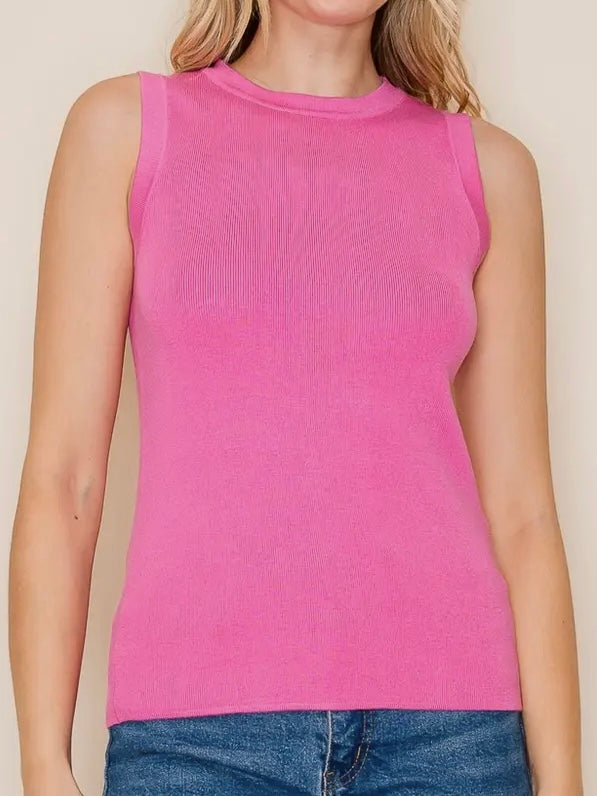 Cassie Pink Sweater Tank