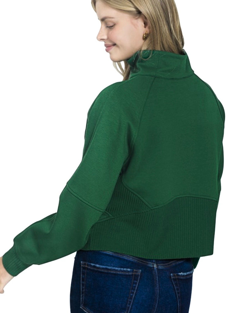 Felicity Scuba Full Zip - Dark Green