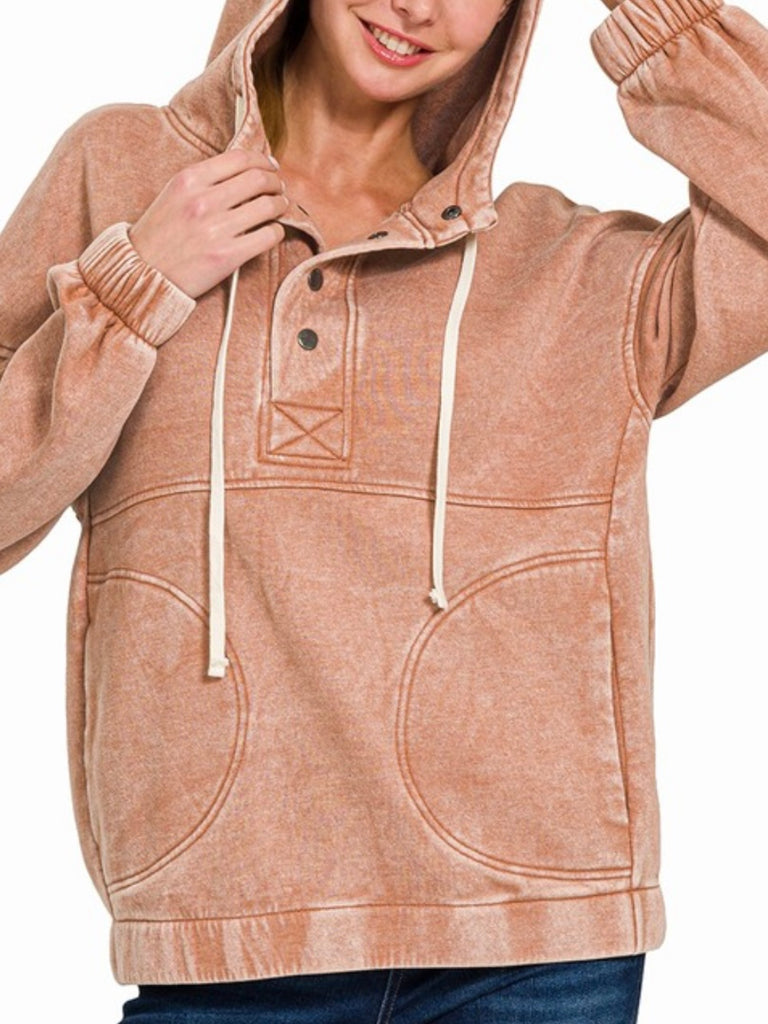 Andrea Pocket Hoodie - Rust