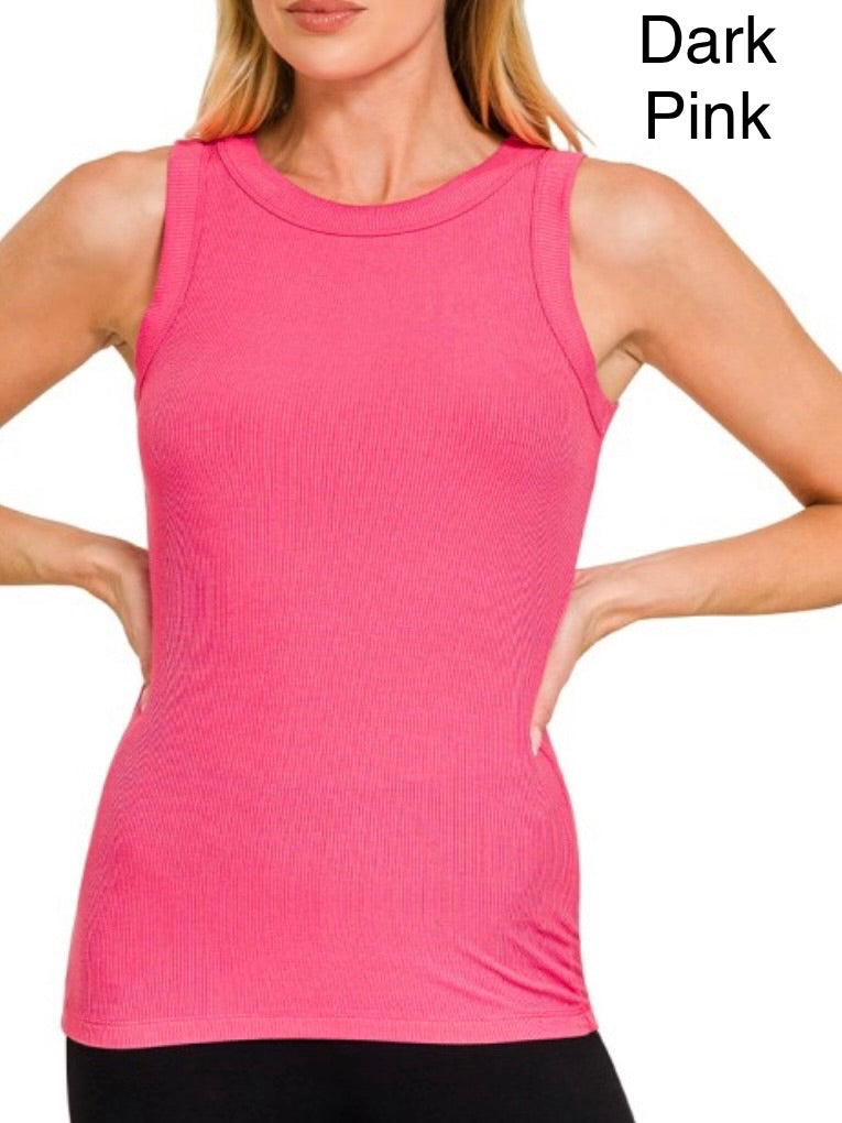 Callie Ribbed Tank - Multi