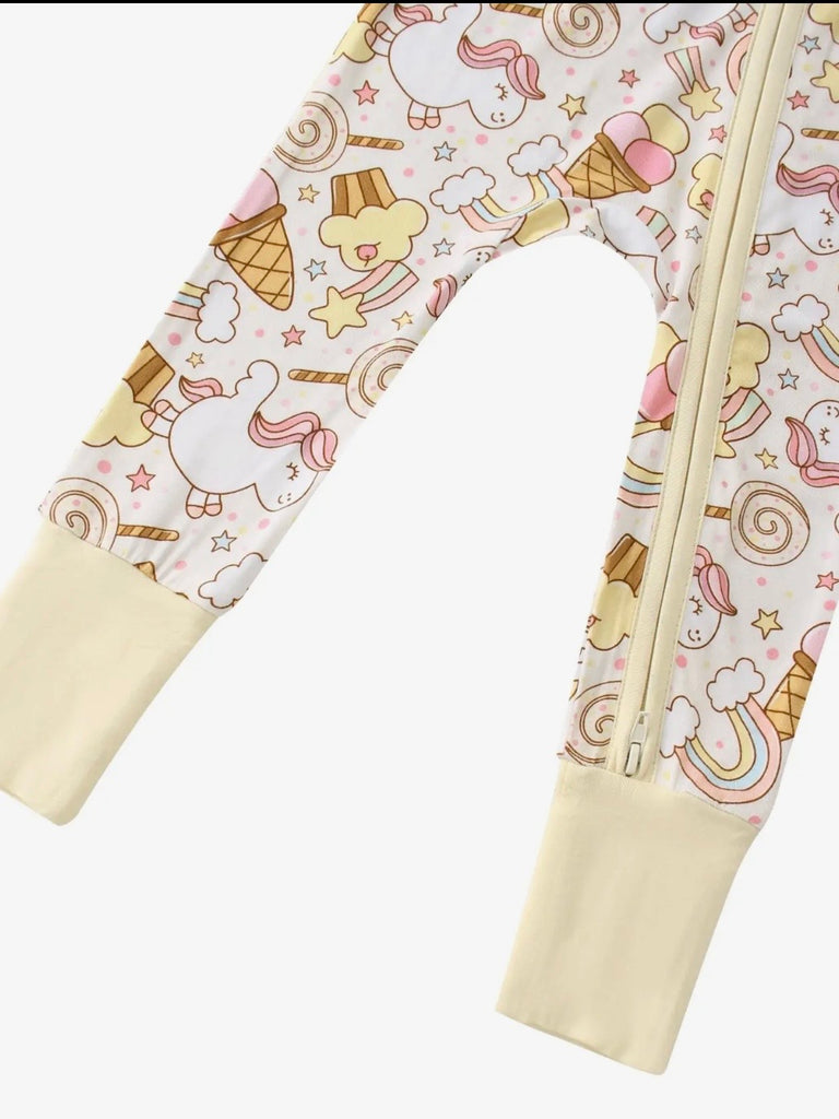 Reese Bamboo Zippy Romper - Sweet Treats