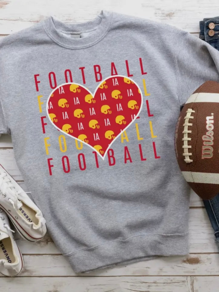 ISU Football Heart Crewneck