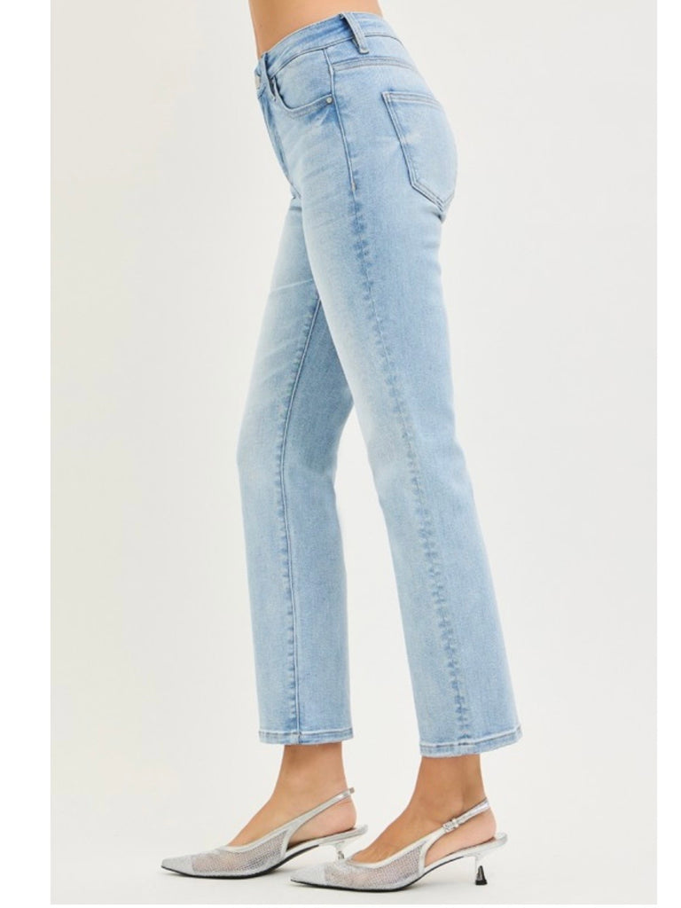 Jackie High-Rise Crop Straight Denim