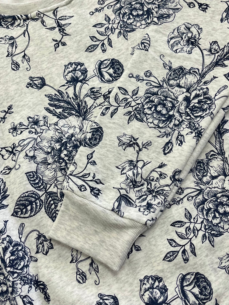 Tae Vintage Rose Fleece Crewneck