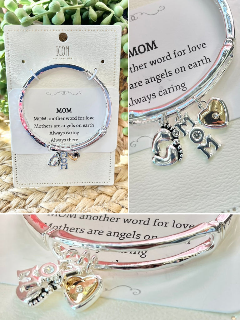 Mom Stretch Bracelet - Silver