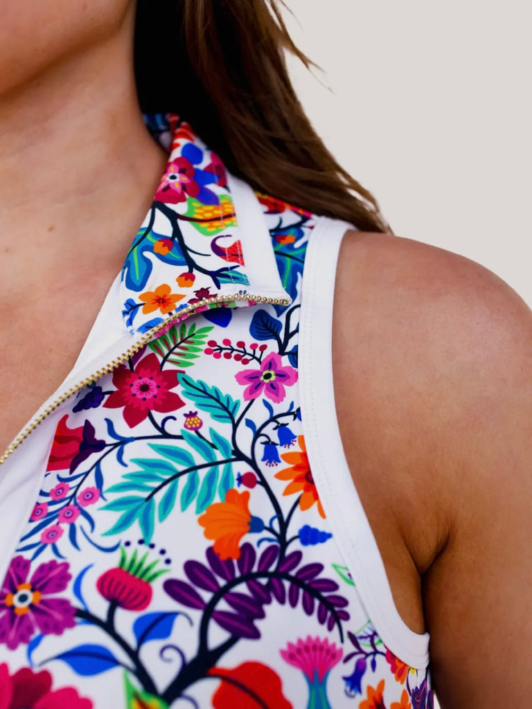 Jessica Floral Zipper Dress