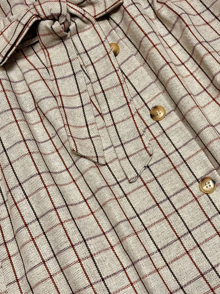 Jerry Plaid Skirt with Tie