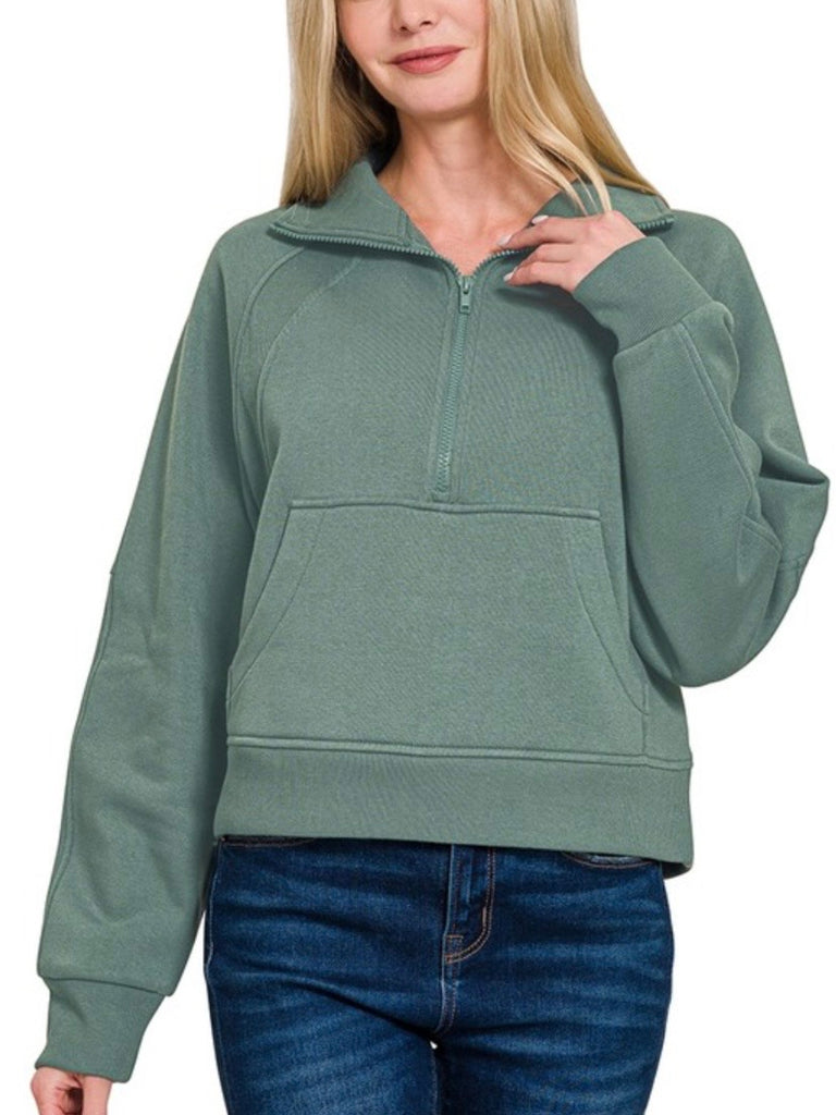 Faith 1/4 Zip - Teal