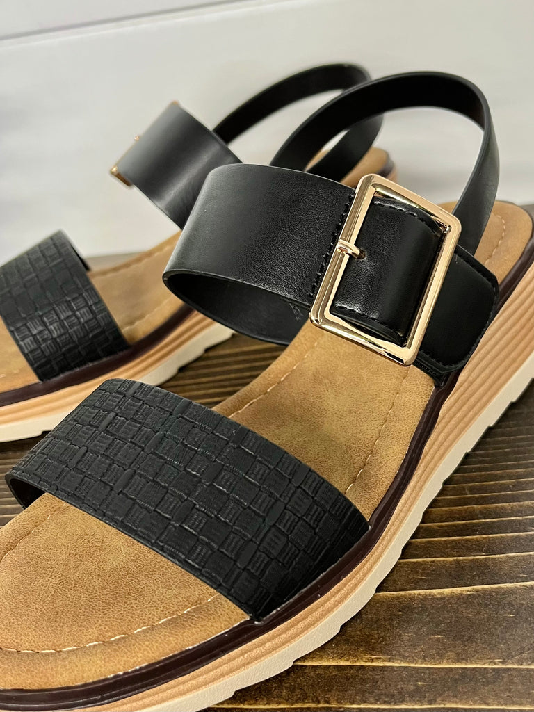 Gretchen Golden Buckle Sandals