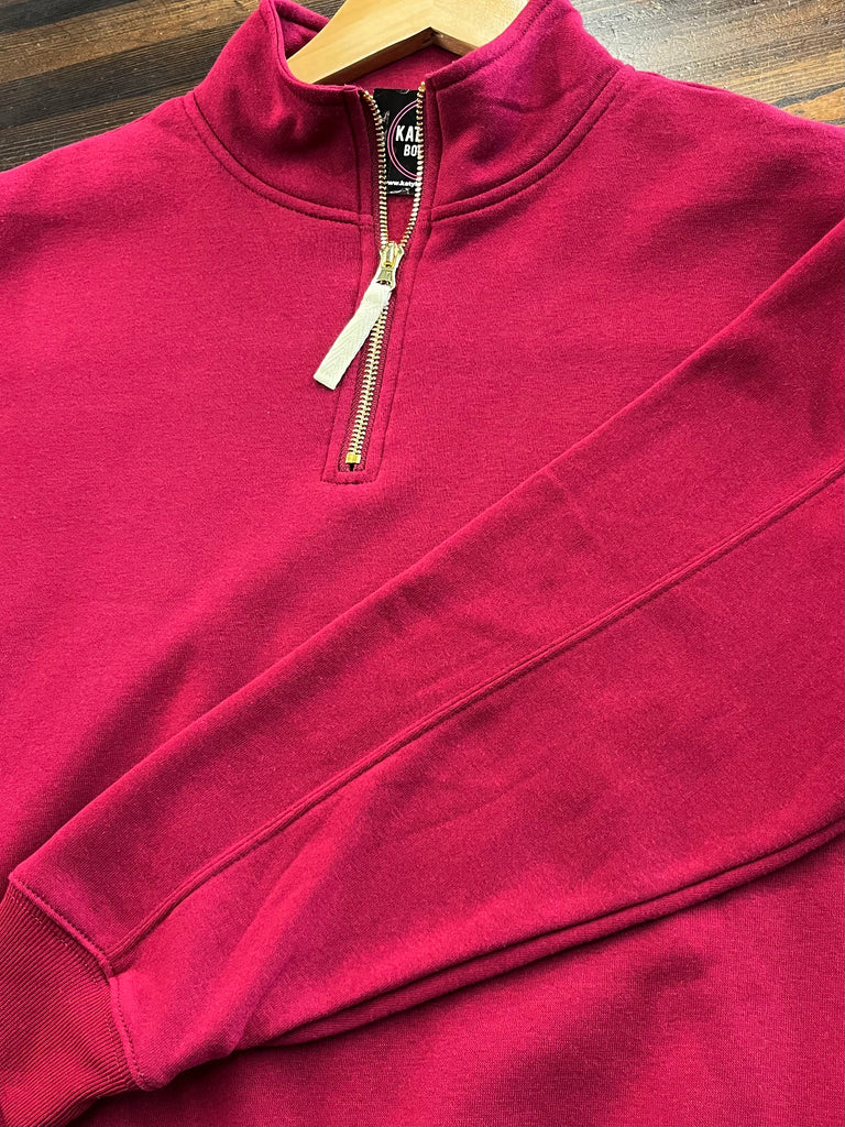 Sam Gold Accent Quarter Zip - Berry