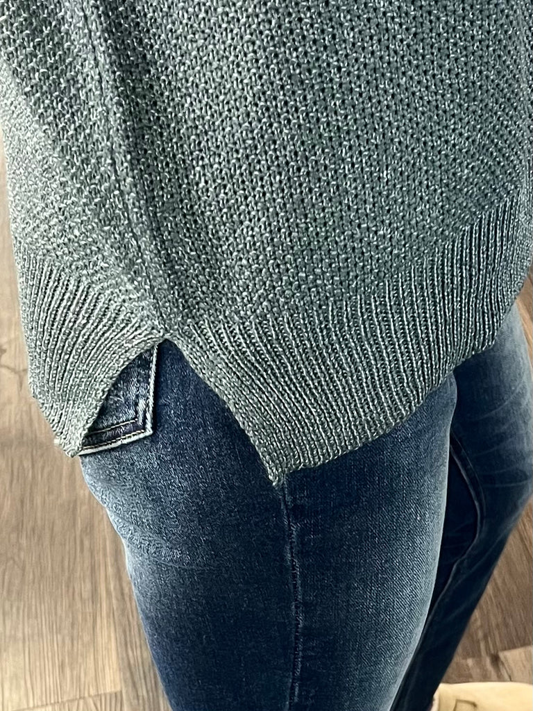 Adele Center Seam Sweater - Jade