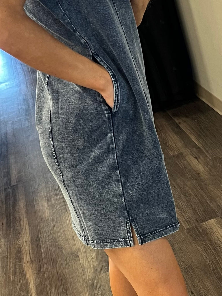Sadie Stretch "Denim" Look Dress