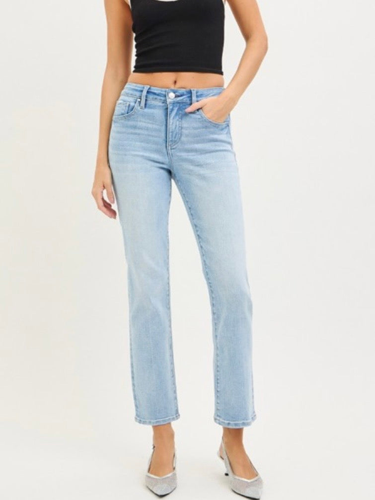 Jackie High-Rise Crop Straight Denim