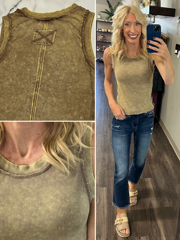 Addie Mineral Wash Tank - Mocha
