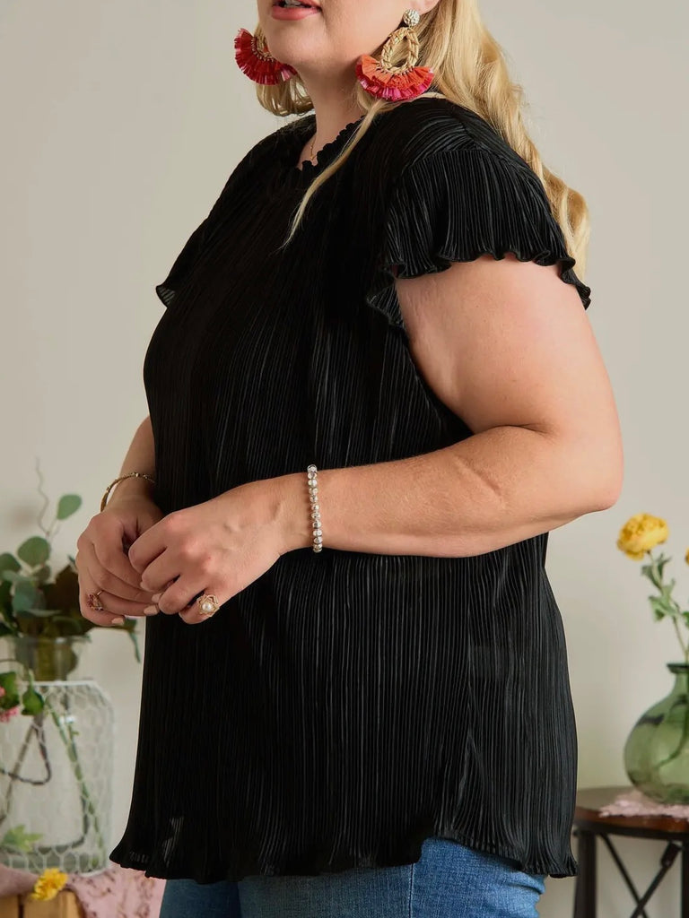 Jane Ruffle Sleeve Blouse - Plus