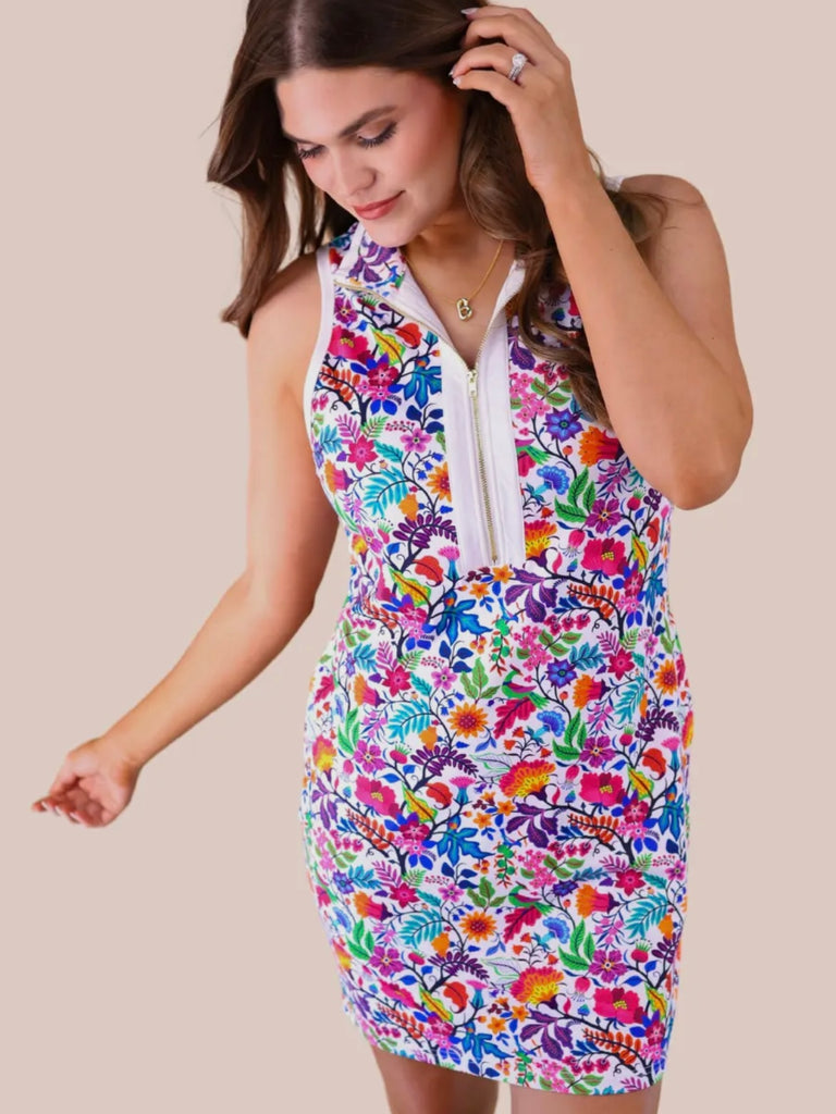 Jessica Floral Zipper Dress