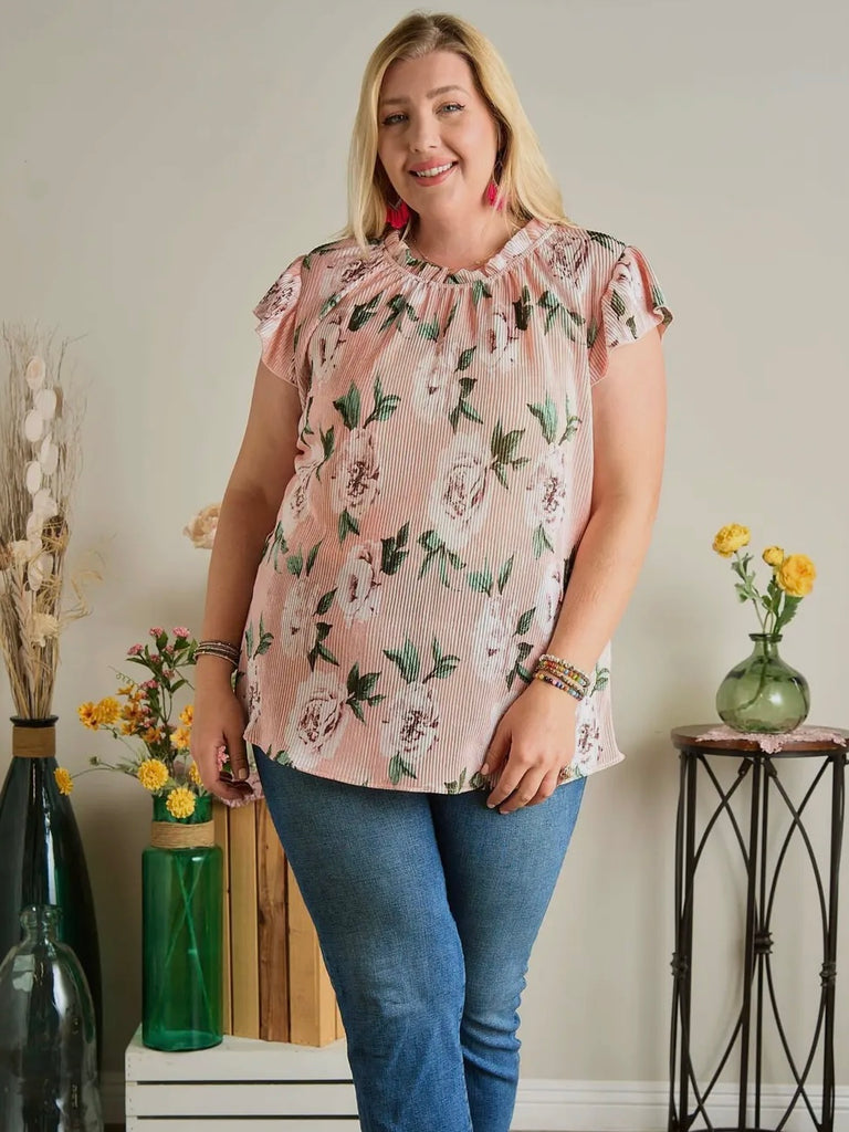 Sandy Floral Blouse - PLUS