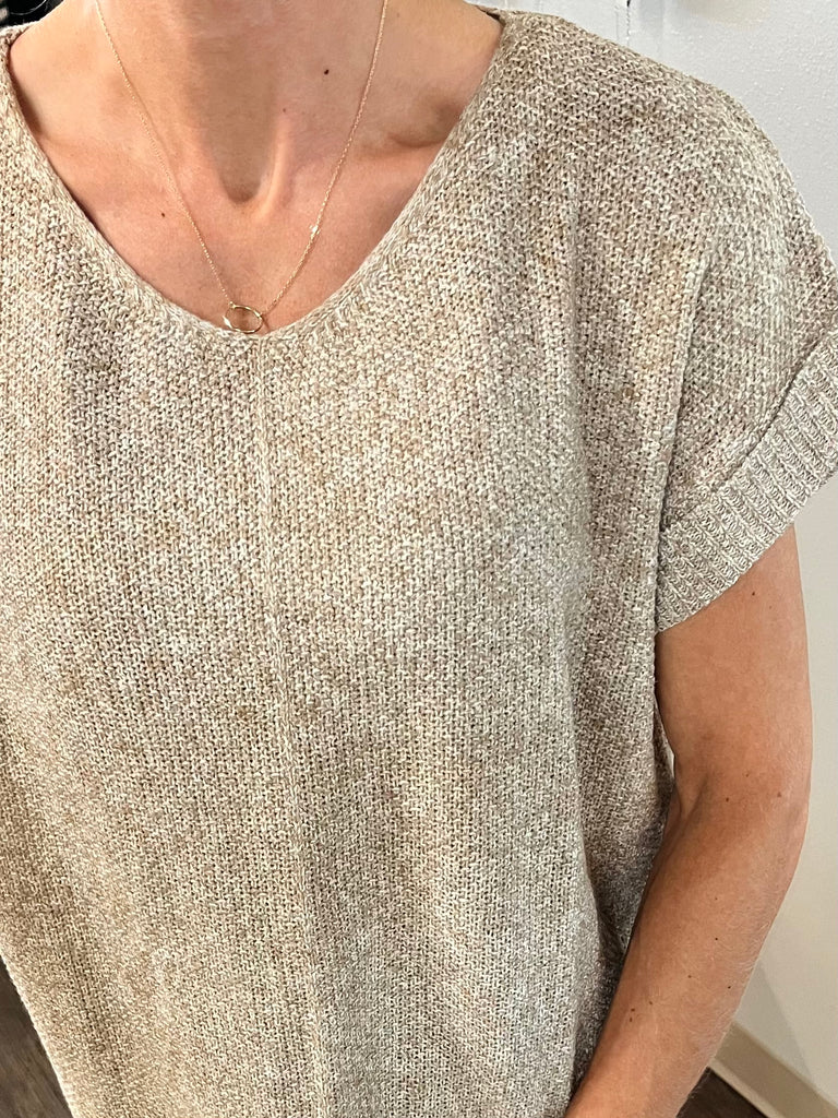 Lexie Dolman Sweater Top - Taupe